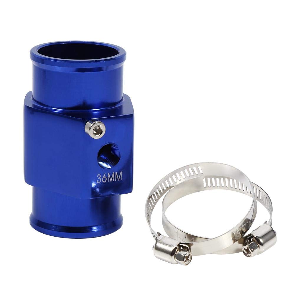 36mm Wassertemperatur Verbindungsrohr, Blau Wassertemperatur Verbindungsrohr Temp Sensor Manometer Kühlerschlauch Adapter Andere Modifikationen von Keenso