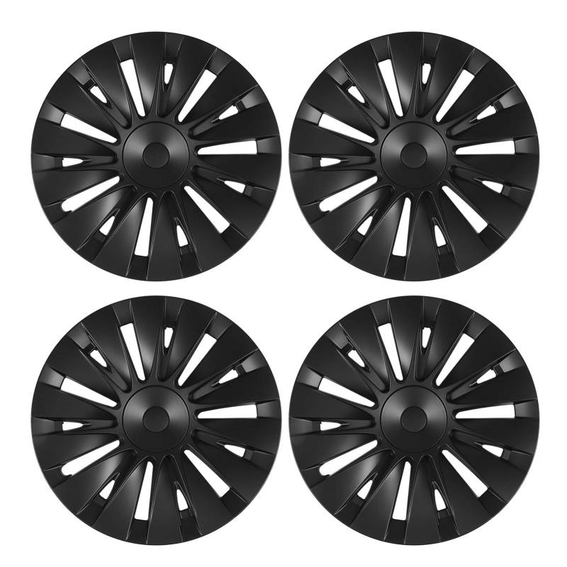 4 PCs Car Rim Cover Hubcap, 19 -Zoll -Rad -Hub -Kappe Matte Black Sporty Rim Rim Deckabdeckung für Y 2020 Bis 2023 von Keenso