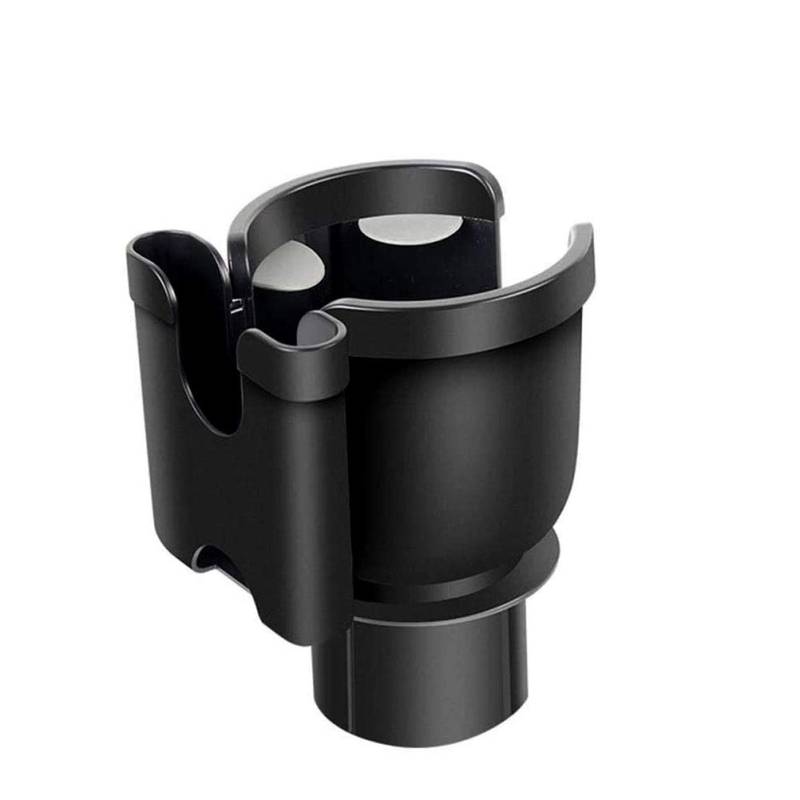 Keenso Auto-Getränkehalter-Expander 2-in-1 Multifunktionaler 2-Becherhalter-Extender mit Drehbarer, Verstellbarer Basis in Schwarz aus Acrylnitril-Butadien-Styrol für verschiedene Autos von Keenso