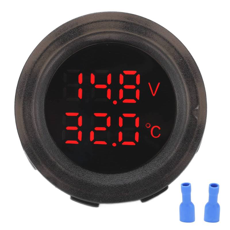 Auto-Thermometer-Anzeige, 12V-24V Dual-Display Auto-Temperatur-Thermometer Wasserdichtes Digitales Auto-Voltmeter-Temperatur-Monitor-Thermometer-Detektor Batterieladegerät und Promoter von Keenso
