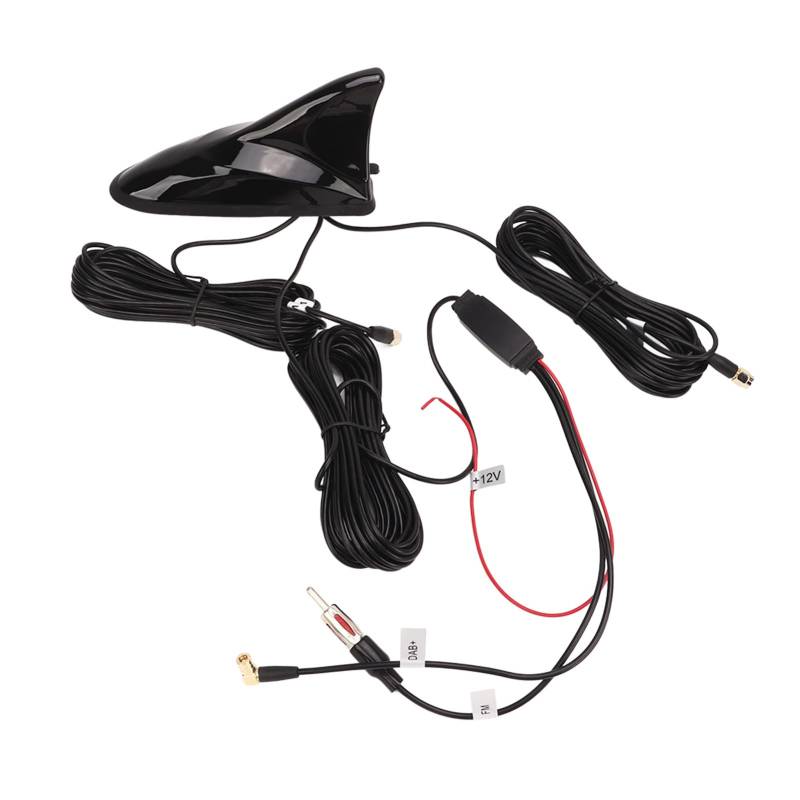 Autoradio AM FM Signal, 12V Haifischflosse Antenne GPS DAB FM WIFI Hohe Empfindlichkeit 5m Kabellänge Universal Radioantenne von Keenso