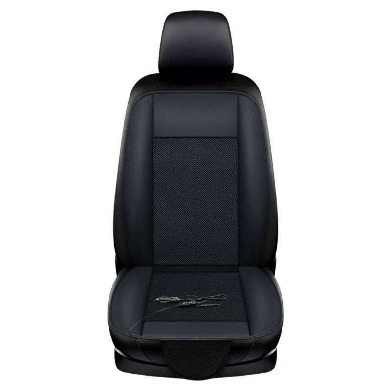 Autositz-Belüftungskissen, Tragbares 12-V-Kühlkissen, Autositz-Kühlkissen mit Lüfter, Autozubehör (Black1) von Keenso