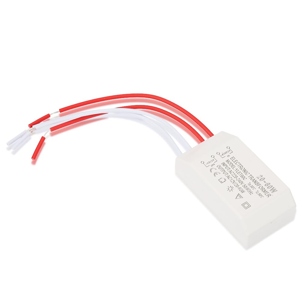 Elektronischer Transformator, 220V zu AC 12V Elektronischer Transformator 20-60W Spannungswandler Smart Power Treiber für Halogen G4 Lampenbecher/Lampenperlen Elektronischer Transformator, 220V zu AC 12V Elektronischer Transformator 20-60W Spannungswandler Smart Power Treiber für Halogen G4 Lampenbecher/Lampenperlen von Keenso