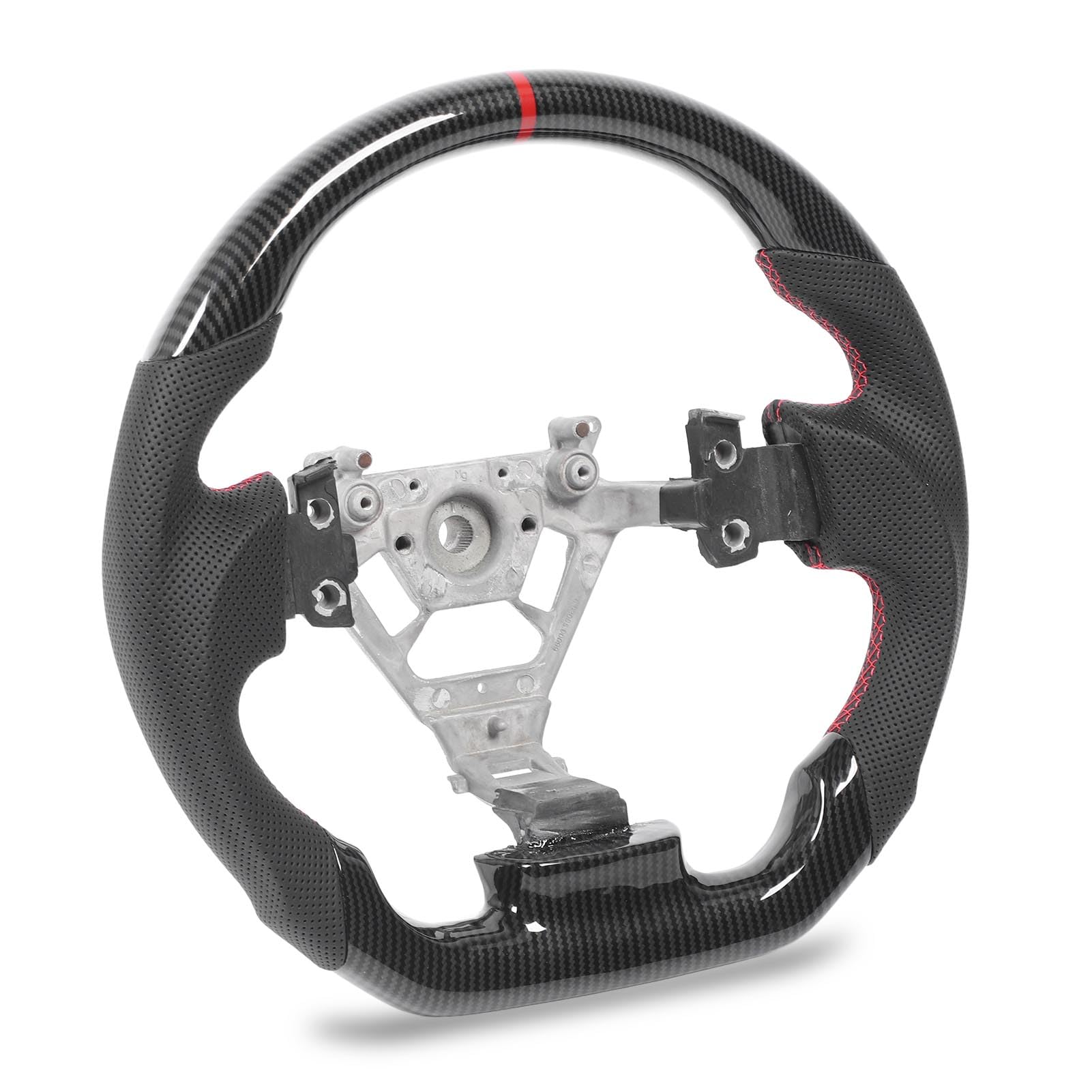 Keenso Hydro Dip-Lenkrad, Hydro Dip Carbon-Faser-Look-Lenkrad, Perforiertes Leder, Flaches Lenkrad für 350z 2003 2008, Rote Nähte, Keensod3tczm91vp Keenso Hydro Dip-Lenkrad, Hydro Dip Carbon-Faser-Look-Lenkrad, Perforiertes Leder, Flaches Lenkrad für 350z 2003 2008, Rote Nähte, Keensod3tczm91vp von Keenso