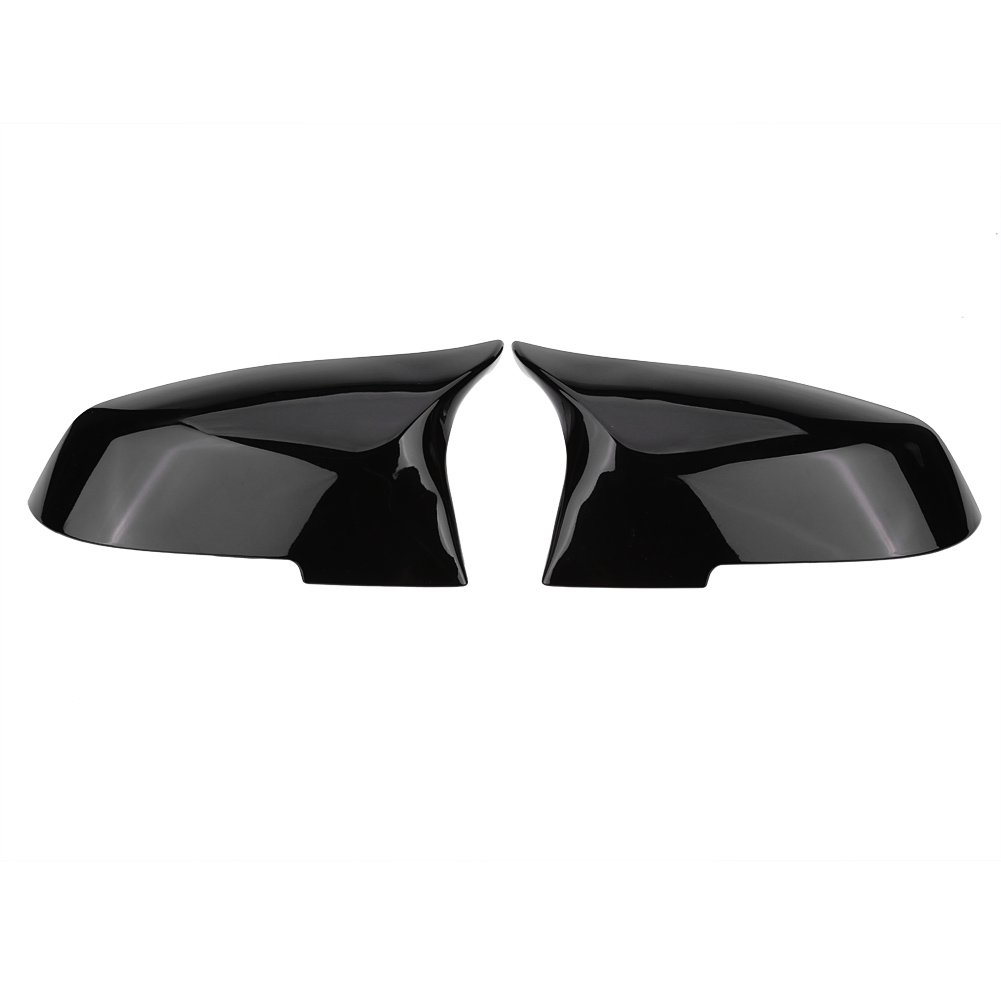 Keenso Auto Spiegelkappen, 1 Paar Auto Tür Außenspiegelkappe Rückspiegelkappe Seitenspiegel Abdeckungen für 220i 328i 420i F20 F21 F22 F30 F32 F33 F36 X1 (schwarz glänzend) von Keenso