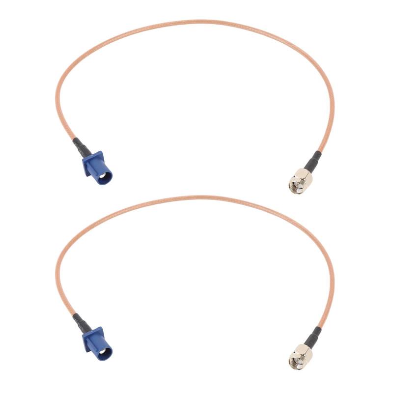 Keenso 2pcs Fakra C Männlich an SMA Männliche Antennenadapterkabel, Anti -Interferenz RG174 CAR GPS WLAN WLAN Koaxial Externe HF -Antenne, Metall- und Gummi -Universal von Keenso
