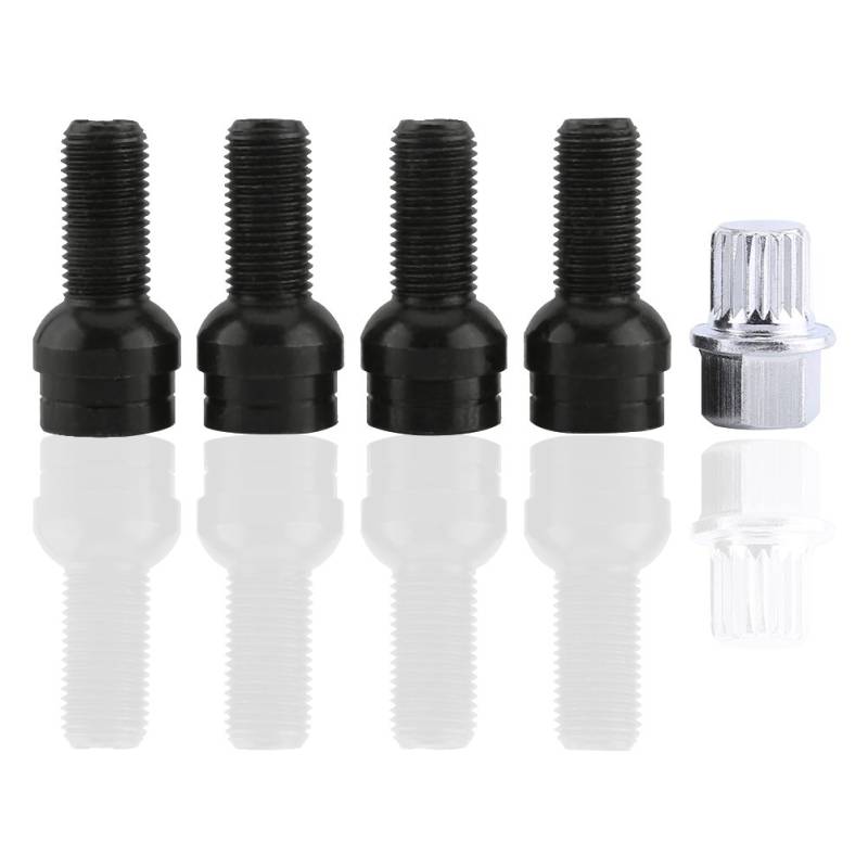 Keenso 4 + 1 Anti-Diebstahl-Radschrauben & Sicherungsnasenmutter mit Schlüssel für 4 MK4 B5 1998-2005 von Keenso