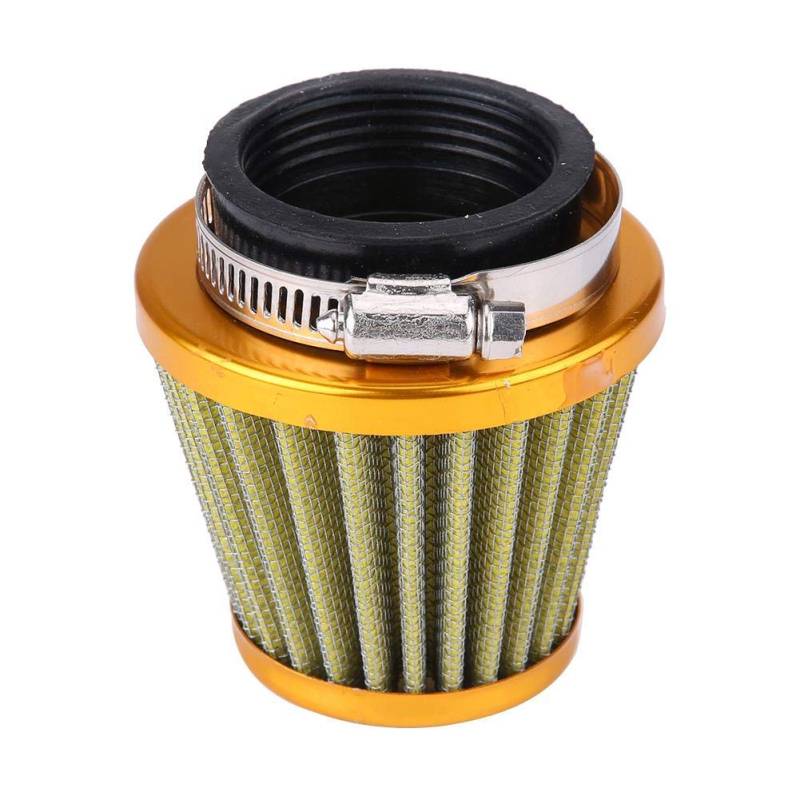 Keenso Motorrad Luftfilter, ATV 44mm Eisen + Kunststoff Luftfilter für GY6 150CC ATV Quad 4 Wheeler Go Kart Scooter Moped (Gold) Luftfilter von Keenso