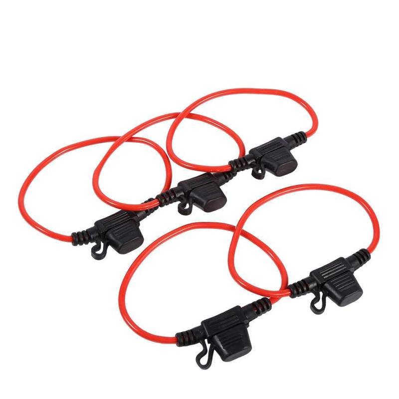 Keenso Auto Blade Sicherungshalter, 5 Stück 12V 30A Wasserdichte Mini Blade Sicherungshalter mit Schnappverschlussdesign für Auto Stereo, Freisprecheinrichtung, Zigarettenanzünder von Keenso