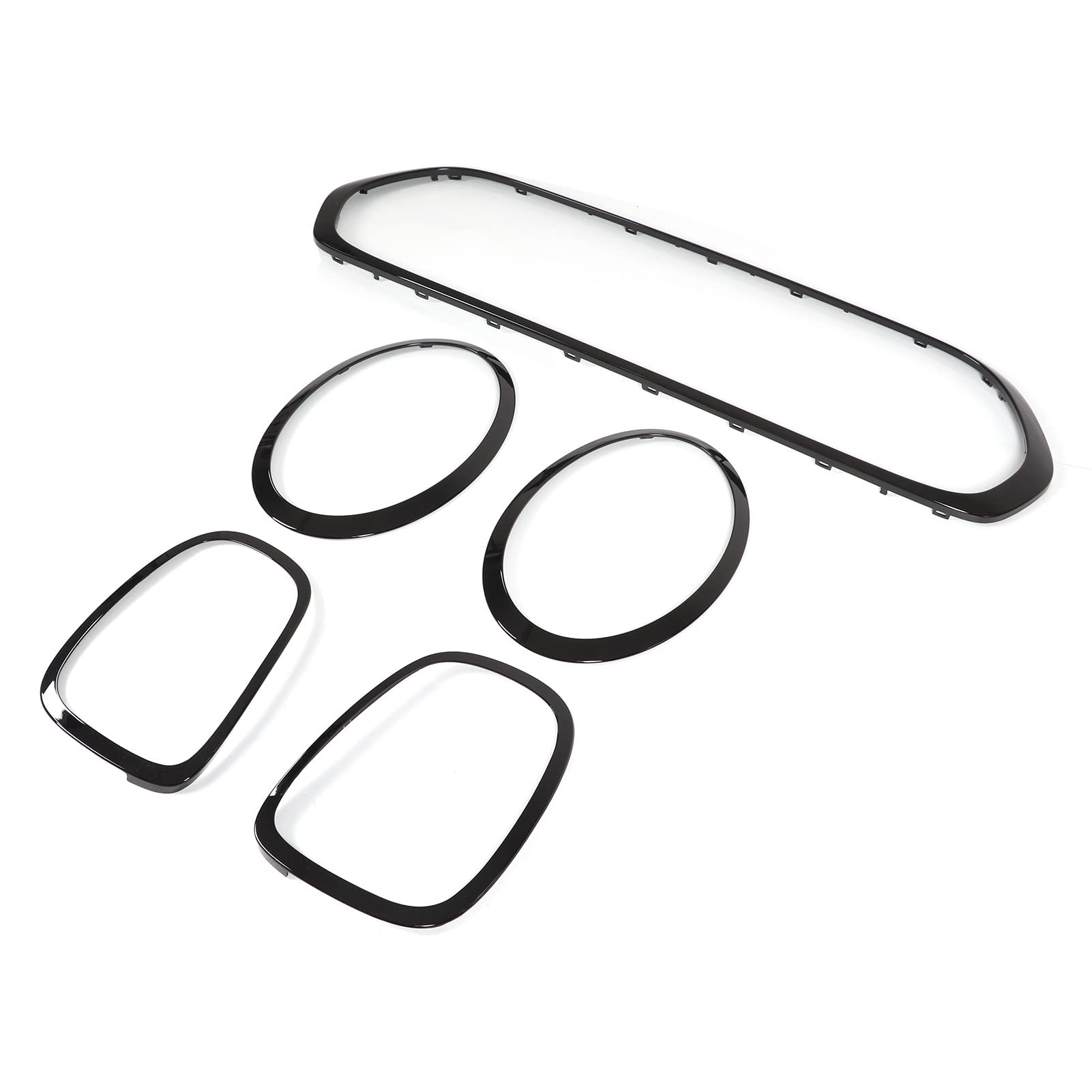 Keenso 5-teiliges Scheinwerfergitter-Einfassungs-Zierkit, Schwarzglänzendes Scheinwerfer-Rücklicht-Grilleinfassungs-Abdeckungs-Verkleidungs-Ersatz für Mini F55 F56 F57 One S Keenso 5-teiliges Scheinwerfergitter-Einfassungs-Zierkit, Schwarzglänzendes Scheinwerfer-Rücklicht-Grilleinfassungs-Abdeckungs-Verkleidungs-Ersatz für Mini F55 F56 F57 One S von Keenso