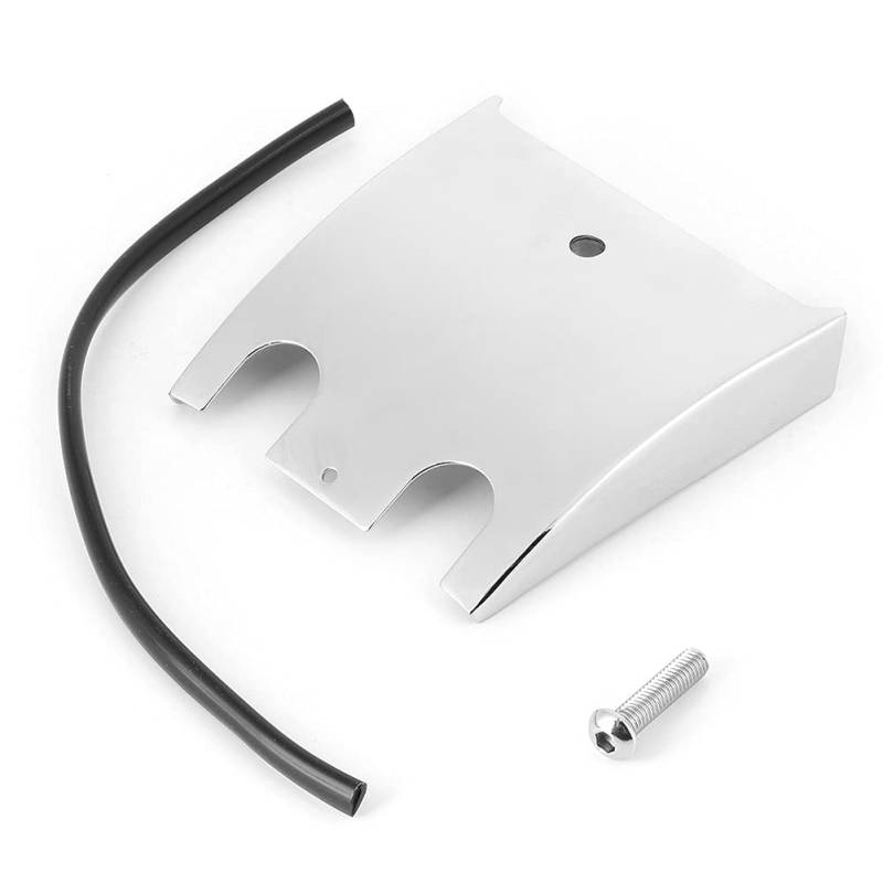 Keenso Armaturenbrettverlängerung, Motorraddrahtabdeckung Chromstahlplatte mit Hardware und Trimmersatz für FLTR FLHT FLHTCU 2007 (Silver) von Keenso