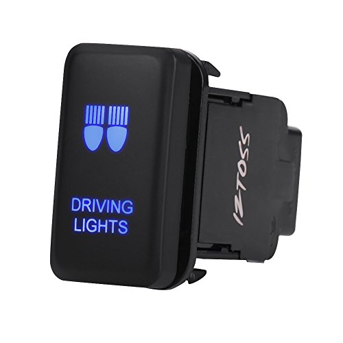 Keenso Auto Kippschalter, Auto 12V Blau LED EIN/Aus-Kippschalter für Hilux/Landcruiser/VIGO (Driving Lights) von Keenso