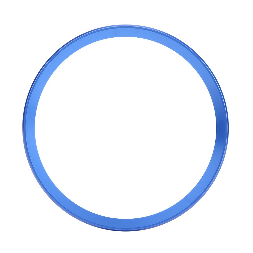 Keenso Auto Lenkrad Ring, Auto Lenkrad Emblem Ringe Aluminiumlegierung Lenkrad Ring Verkleidung mit selbstklebendem Band Ersatz für A1 A3 A4 A5 Q3 Q5 (Blau) von Keenso