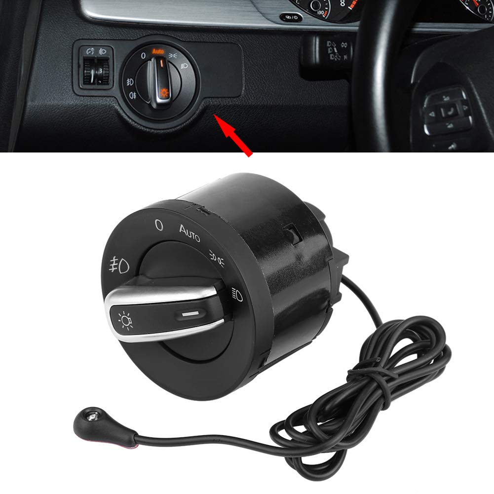 Keenso Auto Lichtschalter Modul, Auto Scheinwerferschalter Lichtschalter mit Lichtsensor Scheinwerferschalter 1Z0941431K für Golf MK5 MK6 von Keenso