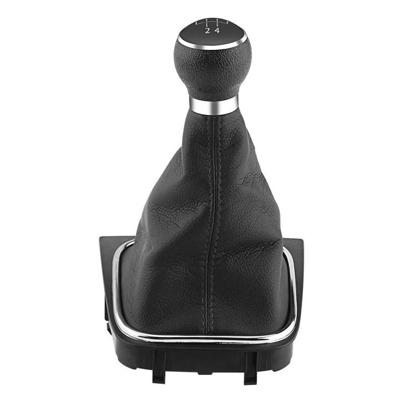 Keenso Auto Schaltknauf Kit, Auto 5 Gang Schaltknauf + Kunstleder Schalthebelmanschetten Ersatz für 6 MK5 MK6 2005-2014 von Keenso