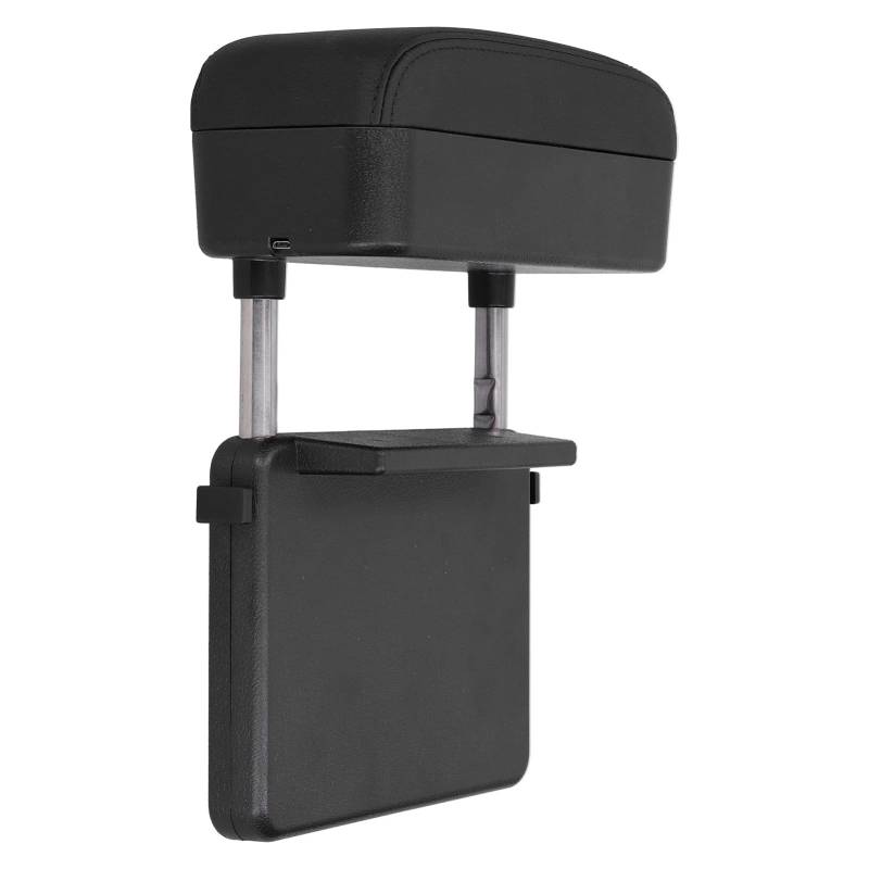 Keenso Center -Konsolenabdeckung, Einstellbare Mittelkonsolen -Armlehnen -Ellbogen -Support -Speicherbox Wireless Phone Ladegerät mit Datenkabel Universal (Black) von Keenso