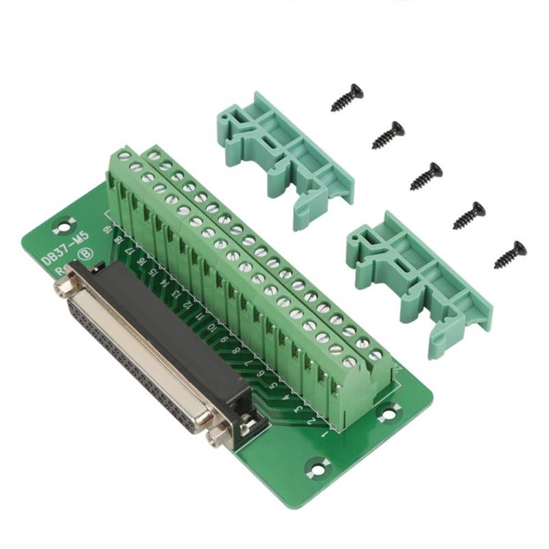 Keenso DB37 Hutscheine Breakout Board, DB37 Hutscheine Schnittstellenmodul Breakout Board mit Buchse, Klemmenblock (Weiblich) Verdrahtung Klemmen von Keenso