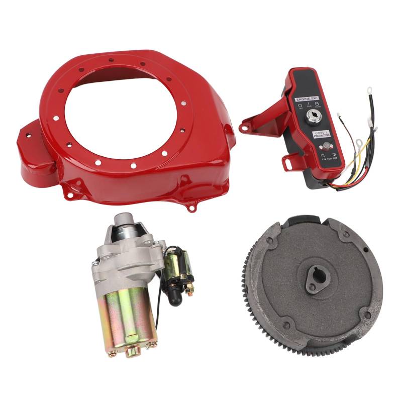 Keenso Electric Start Motor Kit Flywheel Zündschalter Schaltkasten Starter Motor Accessoires Kit Kompatibel mit GX160 GX200 und Mehr 2-3 KW 4 Taktmotoren von Keenso