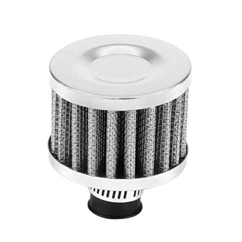 12mm Auto Luftfilter, Universal Auto Entlüftungsfilter Kaltlufteinlass Filter Pilzkopf Luftfilter für Fahrzeuge mit 12mm Lufteinlässen (Silber) von Keenso