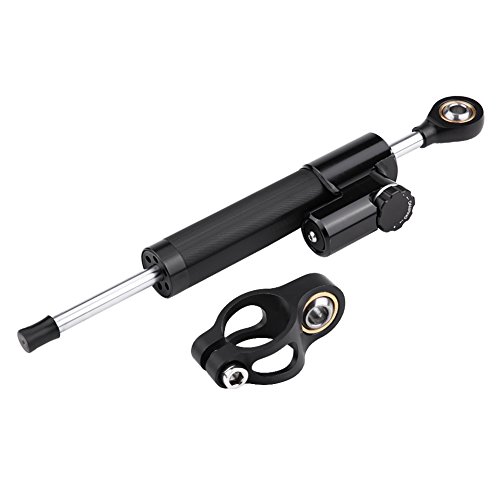 Motorrad CNC Lenkungsdämpfer, Keenso Universal Dämpfer Stabilisator Linear umgekehrt mit Montagehalterung von Keenso