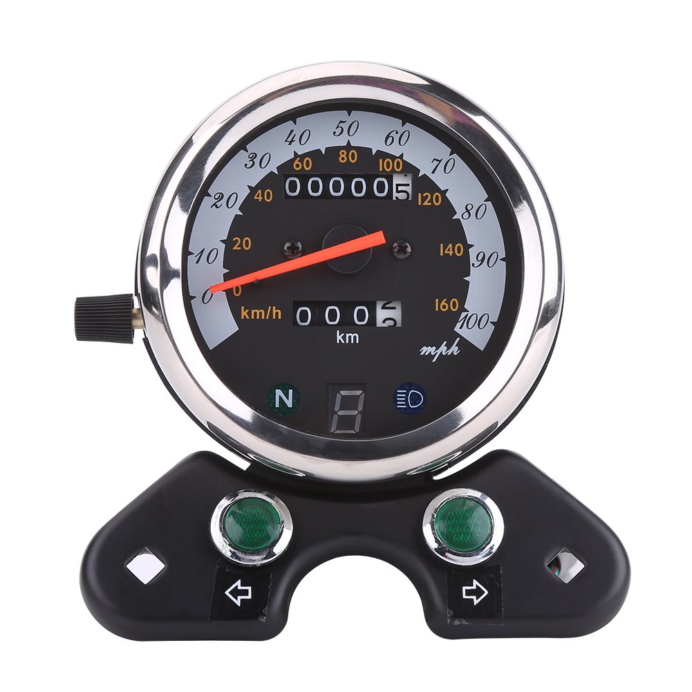 Keenso Motorrad Kilometerzähler, Universal Motorrad 12V Tachometer Kilometerzähler Tachometer Tachoanzeige Gangschaltung Digitalanzeige Instrumentierung Keenso Motorrad Kilometerzähler, Universal Motorrad 12V Tachometer Kilometerzähler Tachometer Tachoanzeige Gangschaltung Digitalanzeige Instrumentierung von Keenso