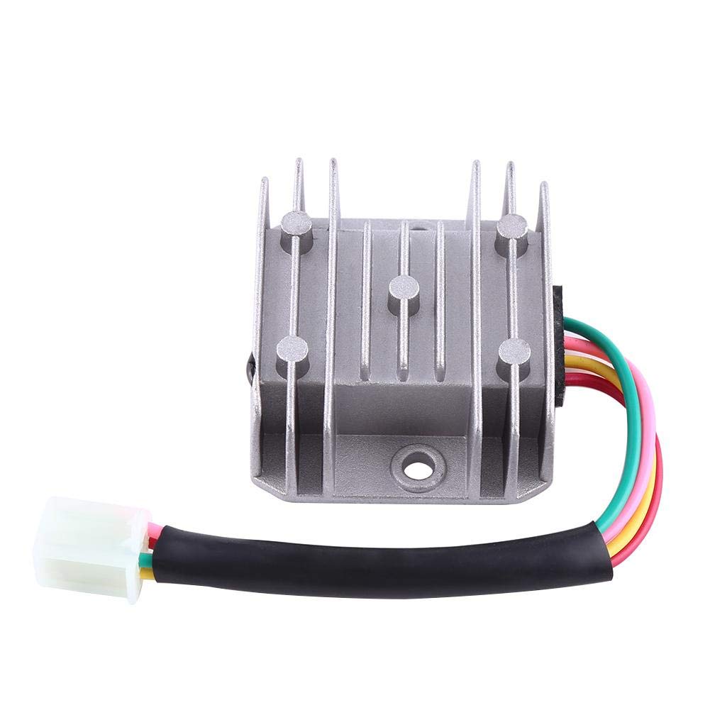 Motorrad Regler, 4 Drähte 4 Pins Regler Gleichrichter Stabilisator 12 Volt Motorrad Regler für 150-250CC Motorrad Roller Moped ATV(Weiß) von Keenso