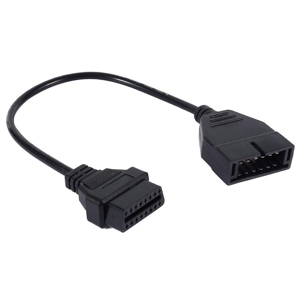 Keenso Auto Diagnosekabel, OBD1 12 Pins auf OBD2 16 Pins Adapterkabel Diagnose OBD II Adapter Scanner Kabelstecker von Keenso