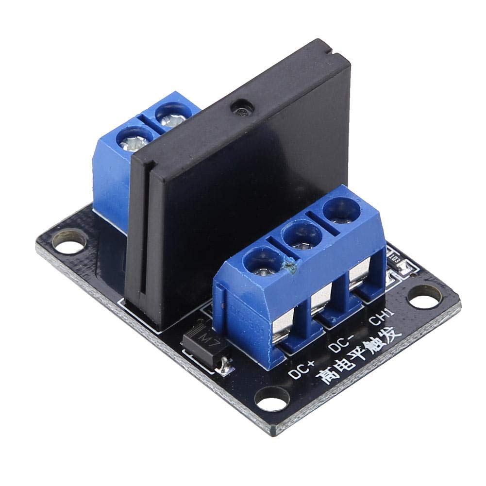 Keenso Relaisplatine für Halbleiterrelaismodule 1-Kanal-Hochpegelauslöser Halbleiterrelaismodul 250VAC 2A Ausgang mit Sicherung 5V / 12V(5V) Relais von Keenso