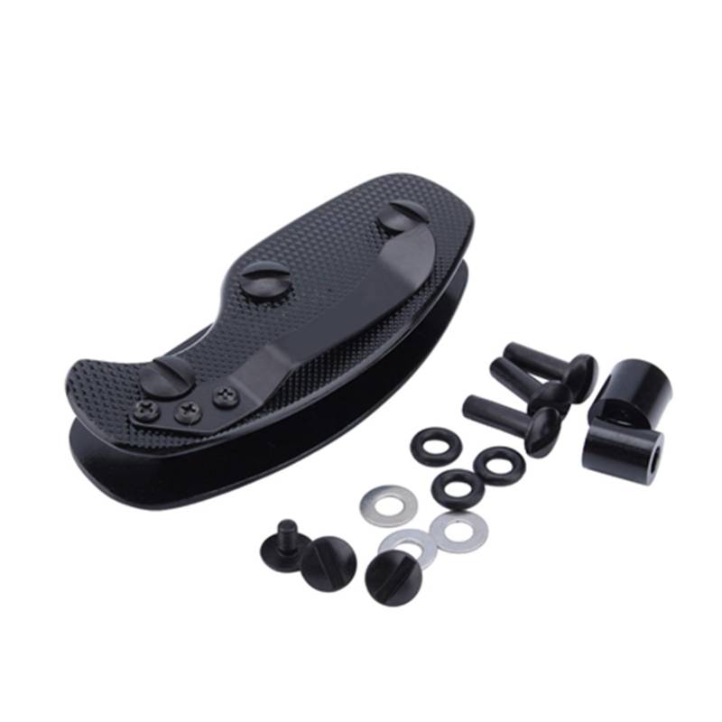 Keenso Schlüsselhalter-Organizer-Clip, Schlüsselanhänger-Taschenwerkzeug mit Pufferringen, Aluminiumlegierung, Schwarze Münzen, Schraube, 5 Schlüssel, Pufferringe, Geräuschlos von Keenso