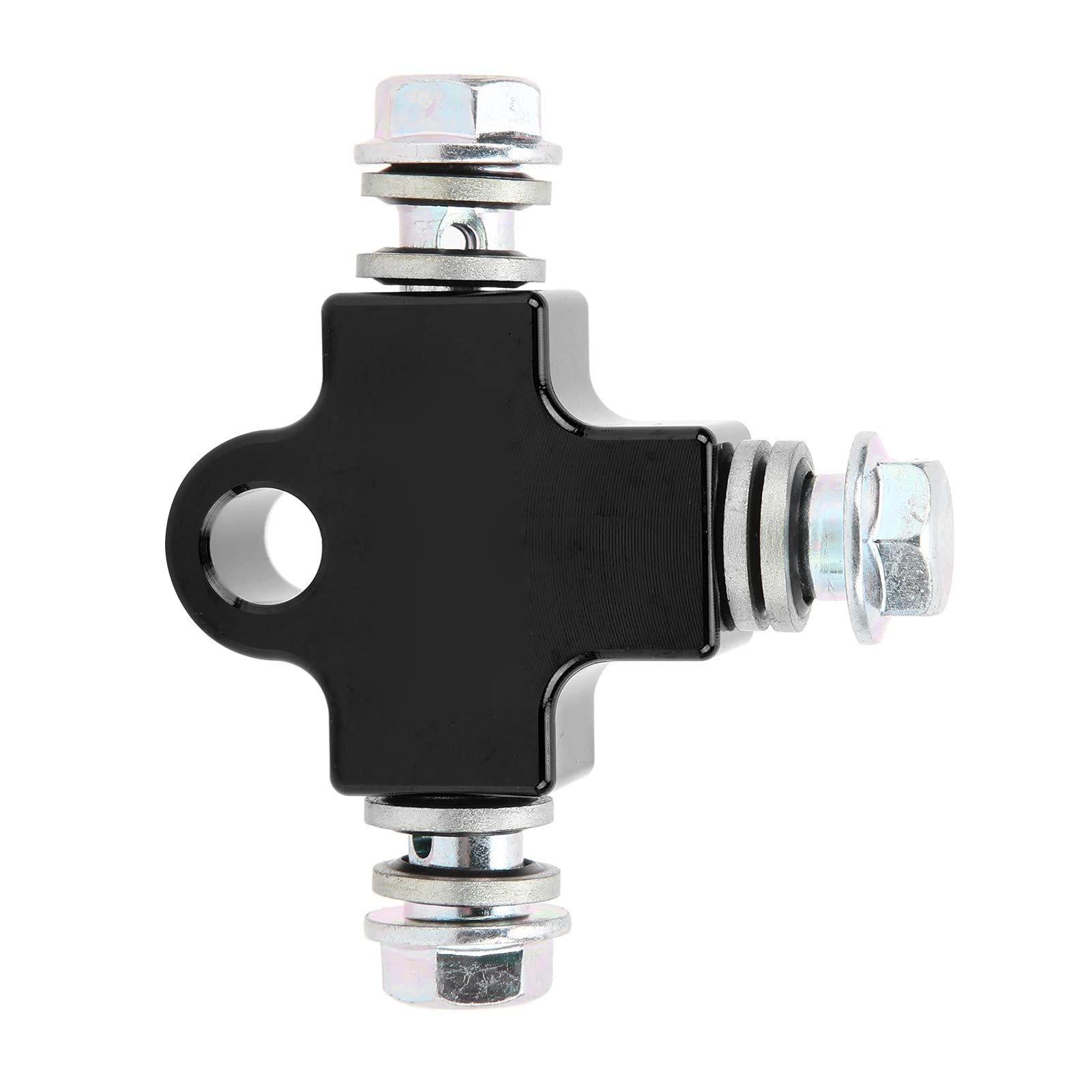 Keenso Tee -Stecker Universal 3 -Wege -Schlauchschlauchkupplung Hochleistungs -CNC -Rohradapter für die Motorrad -ATV -Modifikation aus Dauerhafter Stahlgröße (B (Schwarze DREI-Draht-Schraube)) von Keenso