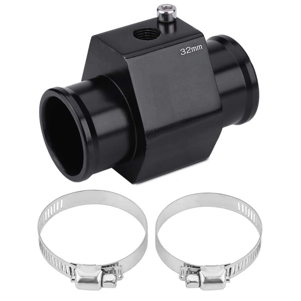 Keenso Auto Wassertemperatur Verbindungsrohr, Auto Wassertemperatur Sensor Adapter 28mm - 40mm Wassertemperatur Verbindungsrohr mit einstellbaren Klammern Universal fit für die meisten Autos(32mm) von Keenso