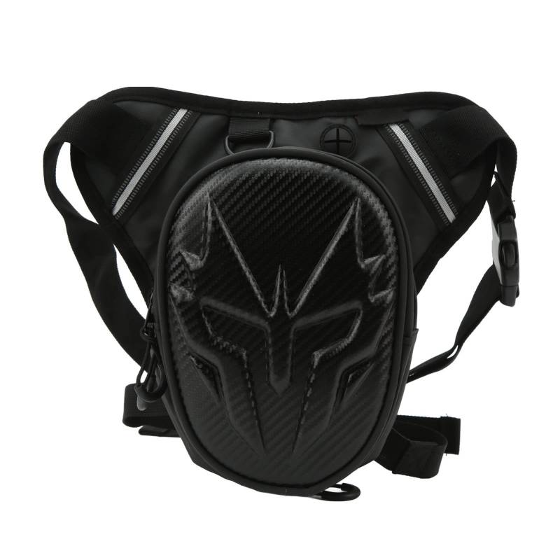 Motorrad-Beintasche, PVC-Matte Outdoor-Oberschenkel-Beintasche, Multifunktionale Oberschenkel-Packs für Fahrten, Crossbody, Schulter, Reiten, Reisen, Wandern (Kohlefaser-Stil) Verschleißteile von Keenso