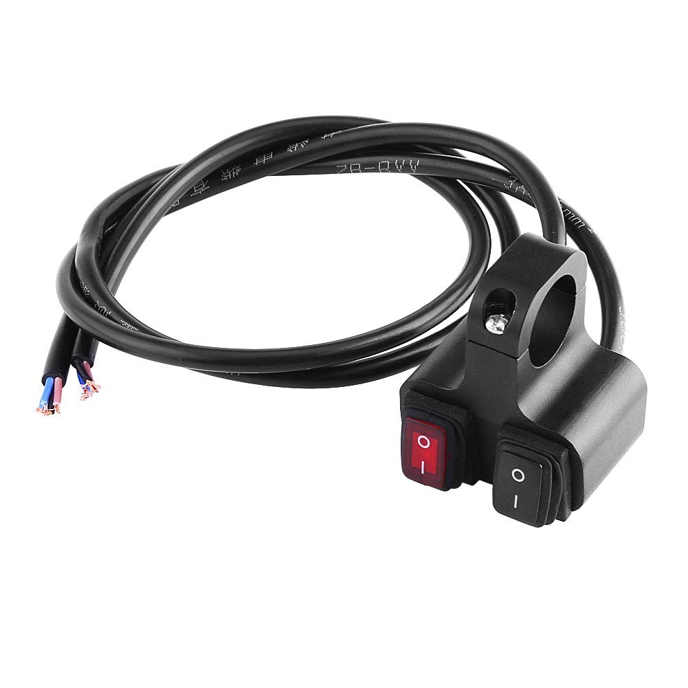 Motorrad Lichtschalter, Universal 2V 16A CNC Aluminium 22mm 7/8 "Motorrad Lenker Schalter Wasserdicht Motorrad Lenker Scheinwerfer Scheinwerfer Nebelscheinwerfer Ein Aus Doppelschalter Motorrad Lichtschalter, Universal 2V 16A CNC Aluminium 22mm 7/8 "Motorrad Lenker Schalter Wasserdicht Motorrad Lenker Scheinwerfer Scheinwerfer Nebelscheinwerfer Ein Aus Doppelschalter von Keenso