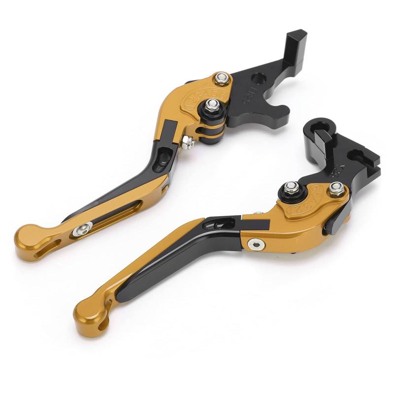 Motorradbremskupplung Handhebel, Einstellbare Bremskupplung Hebel CNC Aluminiumlegierung Ersatz für MT25 MT 03 R25 R3 (GOLD) von Keenso