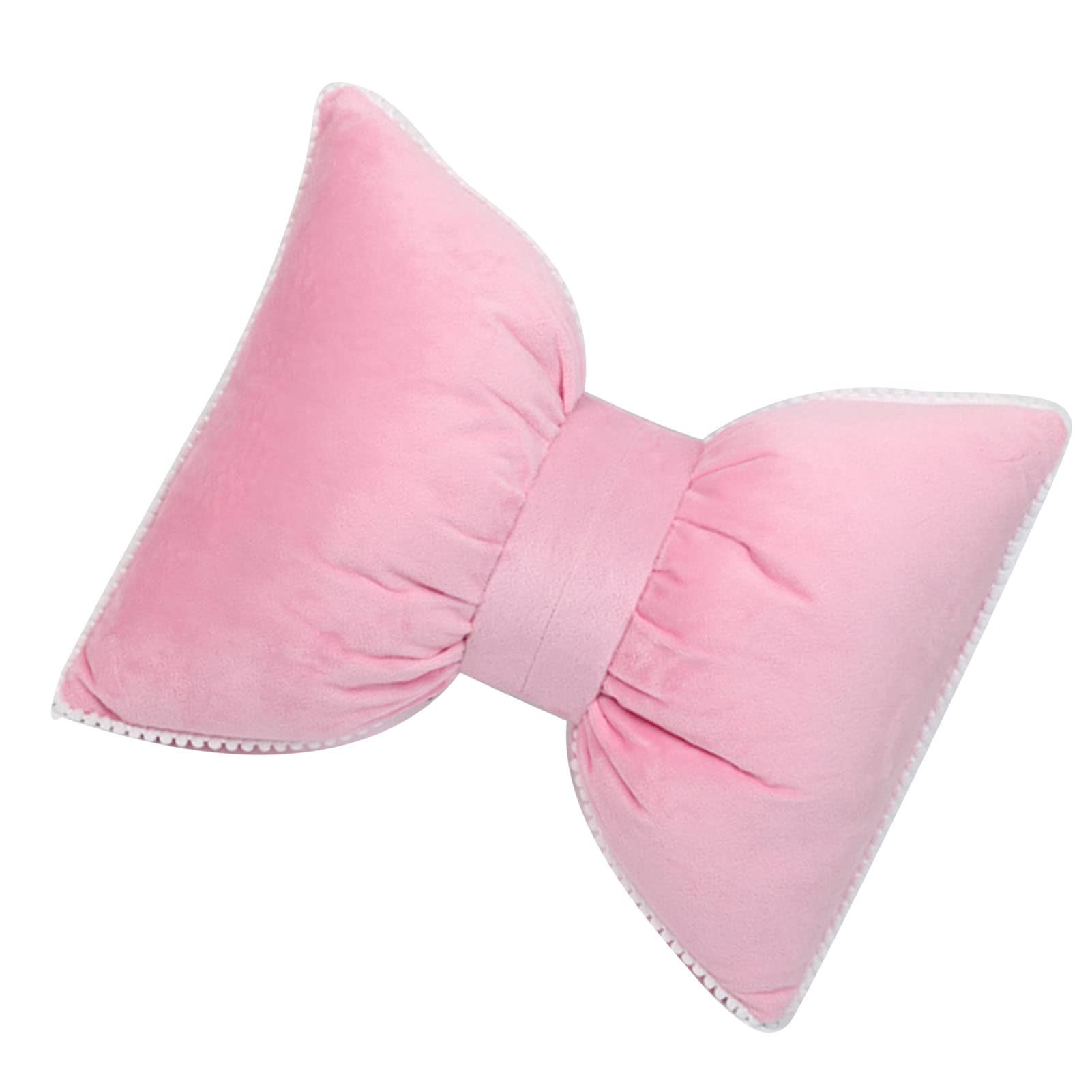 Nackenkissen Fürs Auto, Plüsch-Fliege, Weiches Plüsch-Stützkissen für die Kopfstütze des Autositzes mit Elastischem Druckknopfband (PINK) von Keenso