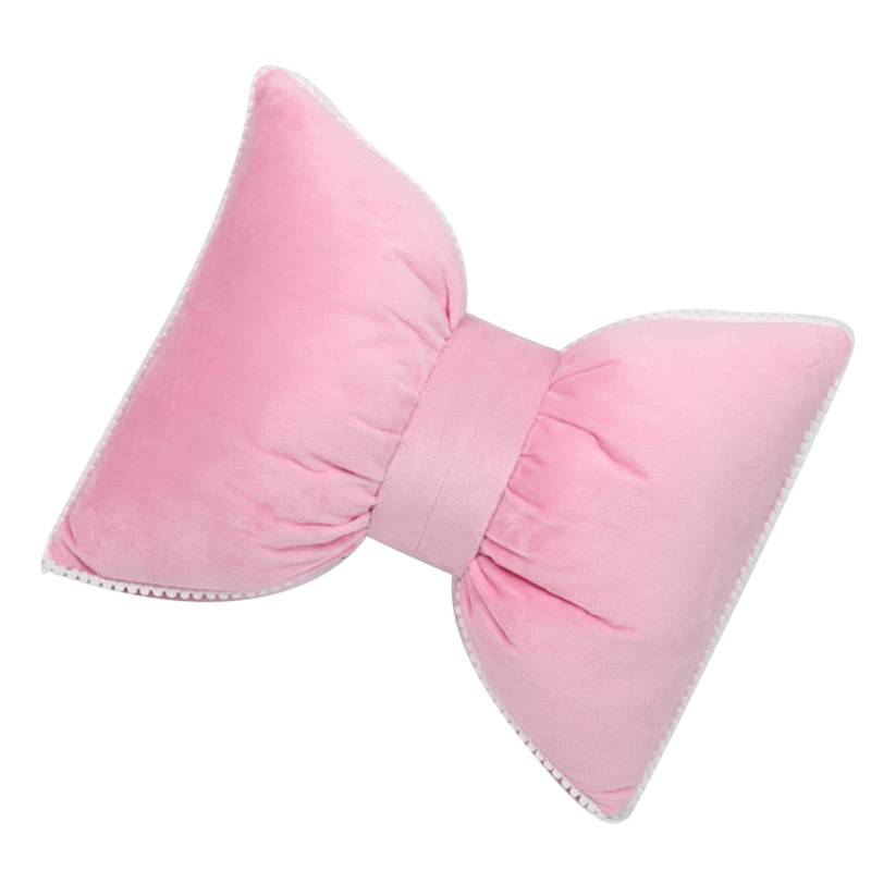 Nackenkissen Fürs Auto, Plüsch-Fliege, Weiches Plüsch-Stützkissen für die Kopfstütze des Autositzes mit Elastischem Druckknopfband (PINK) von Keenso