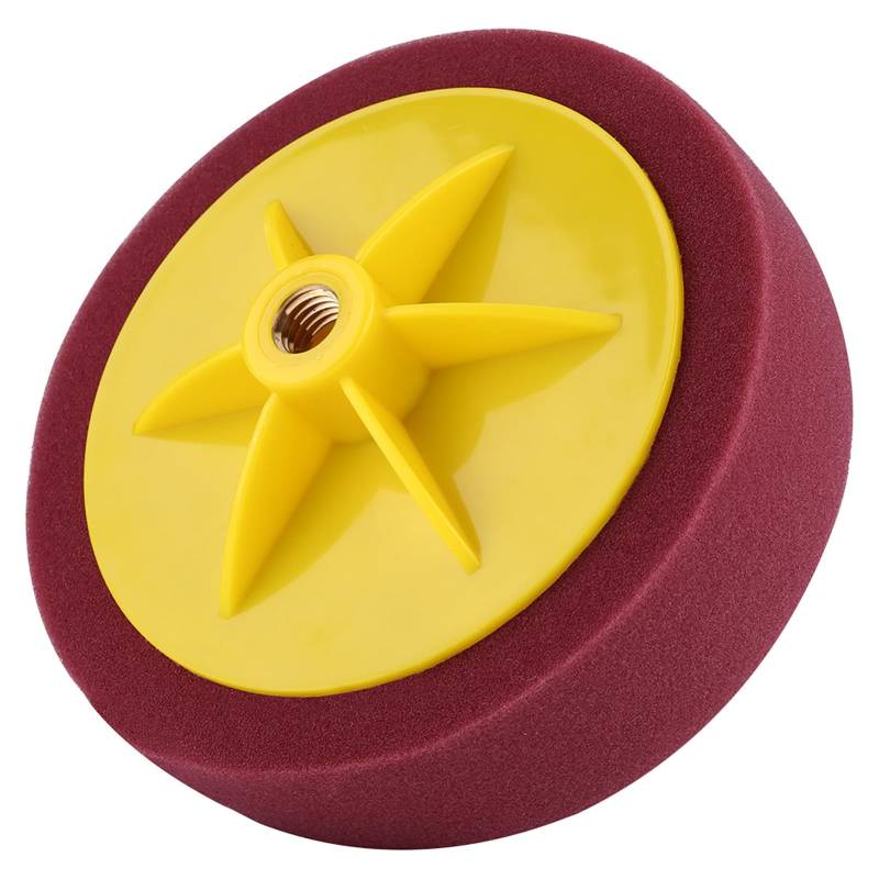 Schwammpolierkissen, 6 -Zoll/15 Cm Schwamm Rad Polishing Waxing Pad Kit Tool für den Autokarbenpolierer (Schwarz + Gelb + Burgund 3-teiliges Set) von Keenso