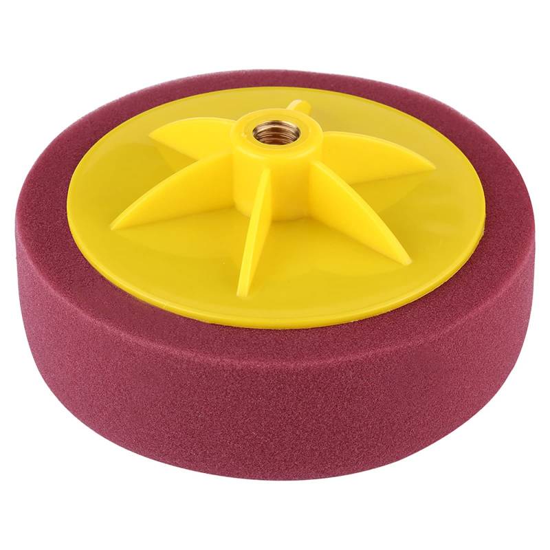 Schwammpolierkissen, 6 -Zoll/15 Cm Schwamm Rad Polishing Waxing Pad Kit Tool für den Autokarbenpolierer (WINE RED) von Keenso
