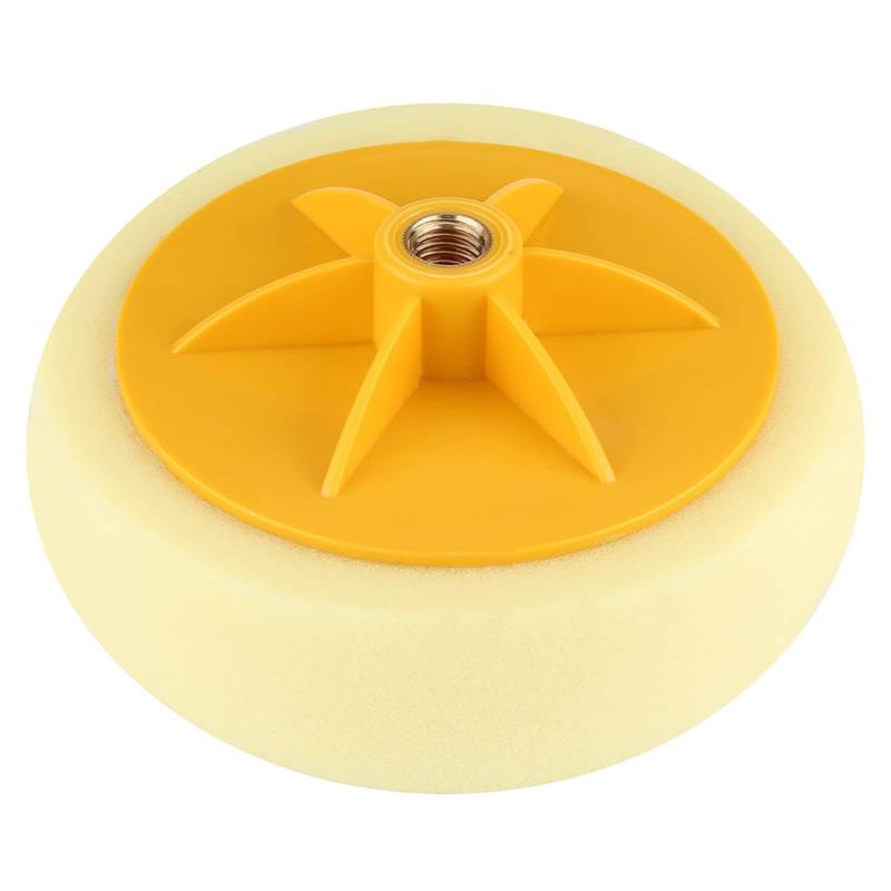 Schwammpolierkissen, 6 -Zoll/15 Cm Schwamm Rad Polishing Waxing Pad Kit Tool für den Autokarbenpolierer (YELLOW) von Keenso