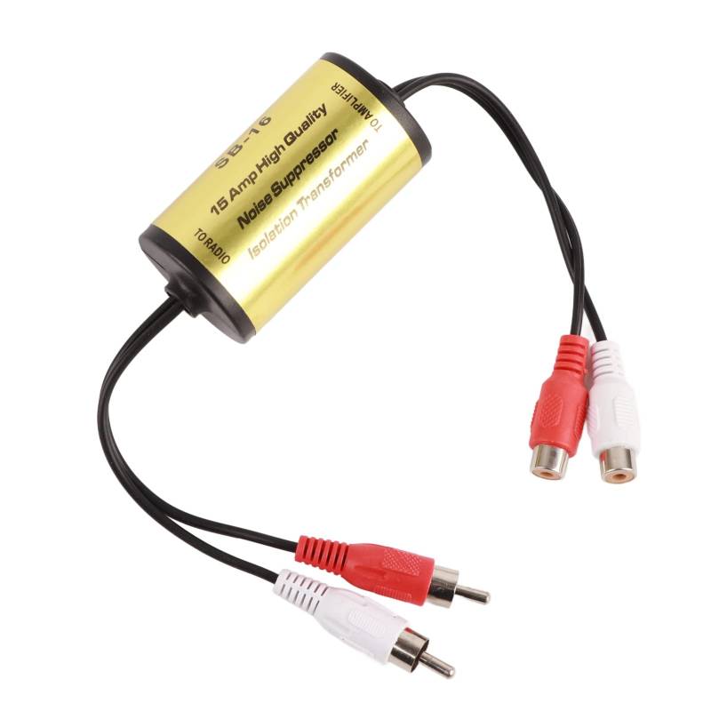 Stereo Noise Reducer, 15A Noise Stereo Anti Interference Audio Amplifier Filter Ground Loop Noise Isolator Mittelbass- und Mitteltonlautsprecher von Keenso