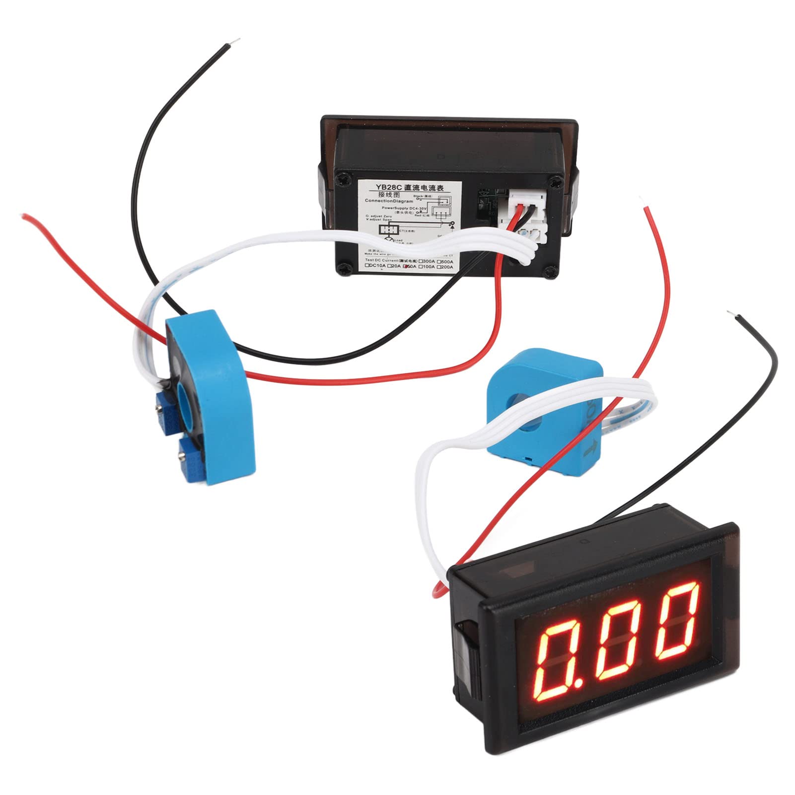 Strommesser, DC-Amperemeter mit Hallsensor, LED-Digitalanzeige, 50 A, Hochgenauer Strommesser für Fahrzeuge Strommesser, DC-Amperemeter mit Hallsensor, LED-Digitalanzeige, 50 A, Hochgenauer Strommesser für Fahrzeuge von Keenso