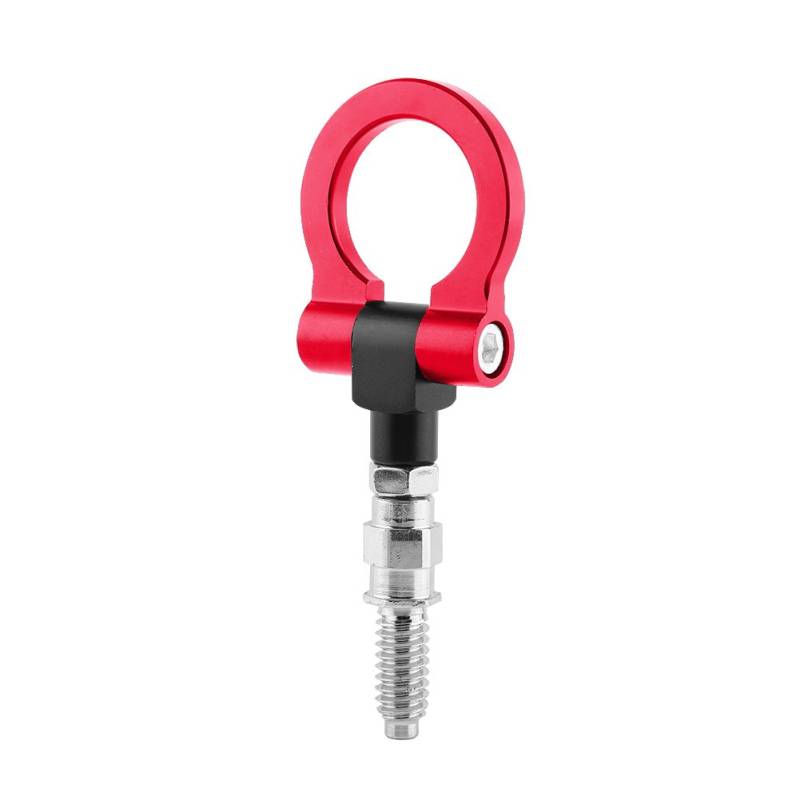 Keenso Universal Auto Abschlepphaken Abschleppring - Aluminiumlegierung Front Trailer Auge Kit (Rot) von Keenso