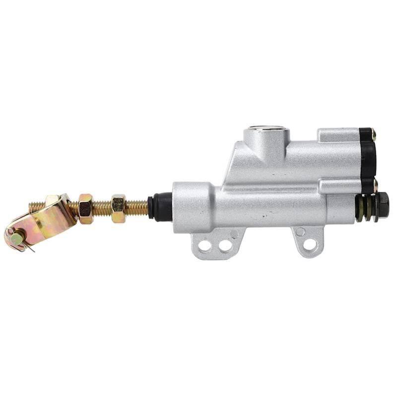 Keenso Motorrad Hauptbremszylinder, Motorrad Fußbremszylinder hinten Hydraulische Hauptbremszylinder Bremspumpe für Motorrad ATV Dirt Bike(Farbe: Silber) von Keenso