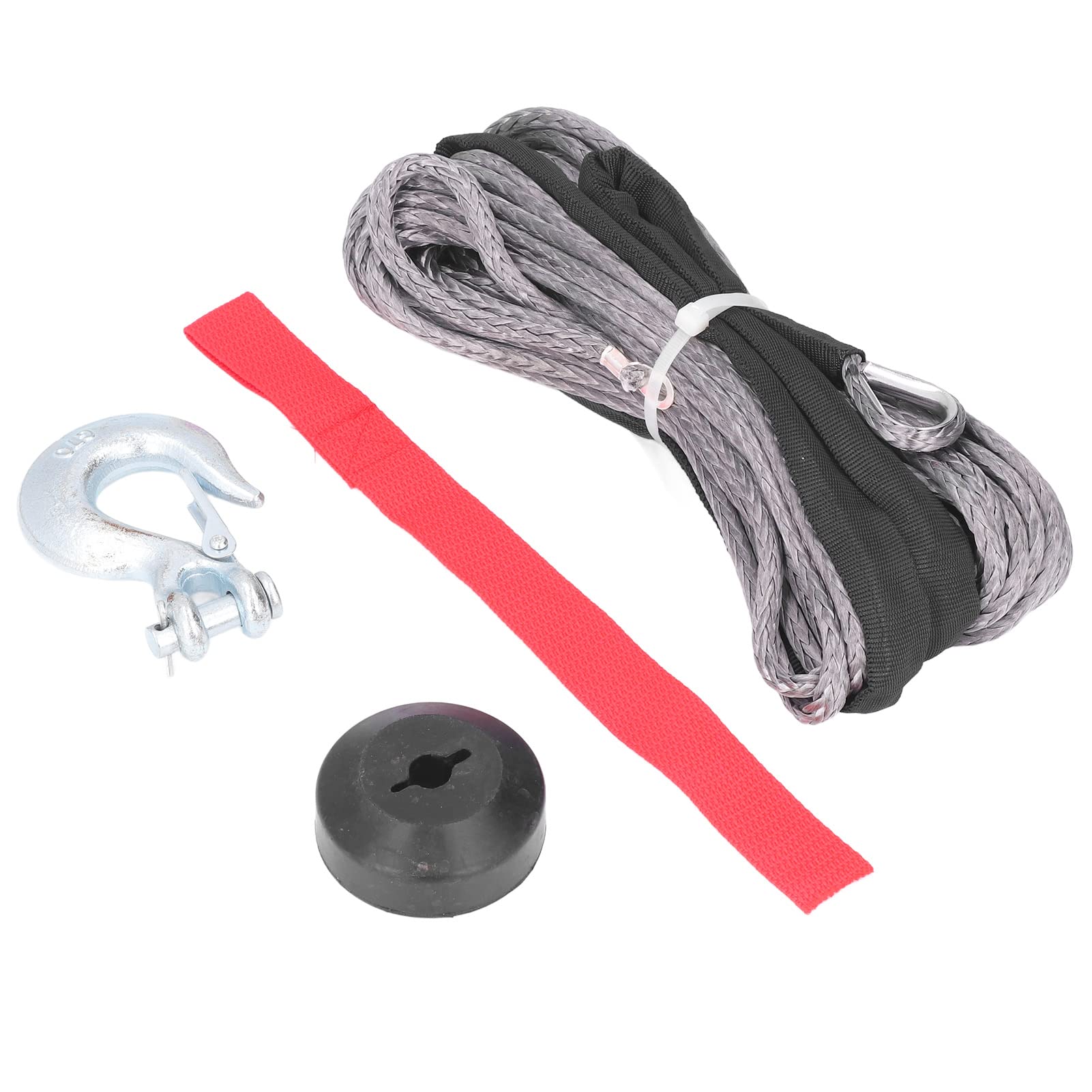 Windenseil-Kit, Windenbergungskabel mit Gummistopper für Federgabelschlinge, 4400 Lbs, Verschleißfest, Universell ATV verdreht ATV-Winden Windenseil-Kit, Windenbergungskabel mit Gummistopper für Federgabelschlinge, 4400 Lbs, Verschleißfest, Universell ATV verdreht ATV-Winden von Keenso