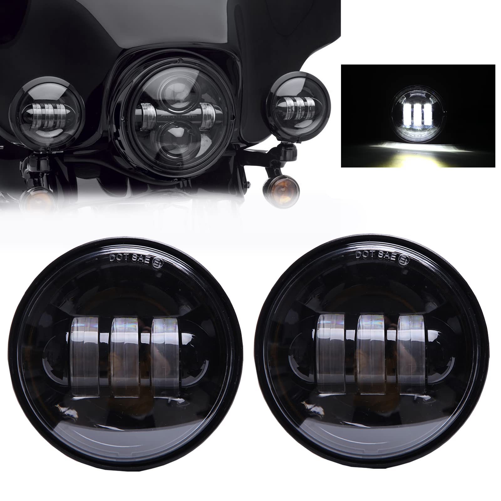 KEEPDSGN 4.5'' LED Nebelscheinwerfer für Motorräder, die Licht-Zusatzglühbirne Motorrad-Projektor-Fahrlicht passieren,1 Paar. KEEPDSGN 4.5'' LED Nebelscheinwerfer für Motorräder, die Licht-Zusatzglühbirne Motorrad-Projektor-Fahrlicht passieren,1 Paar. von KEEPDSGN