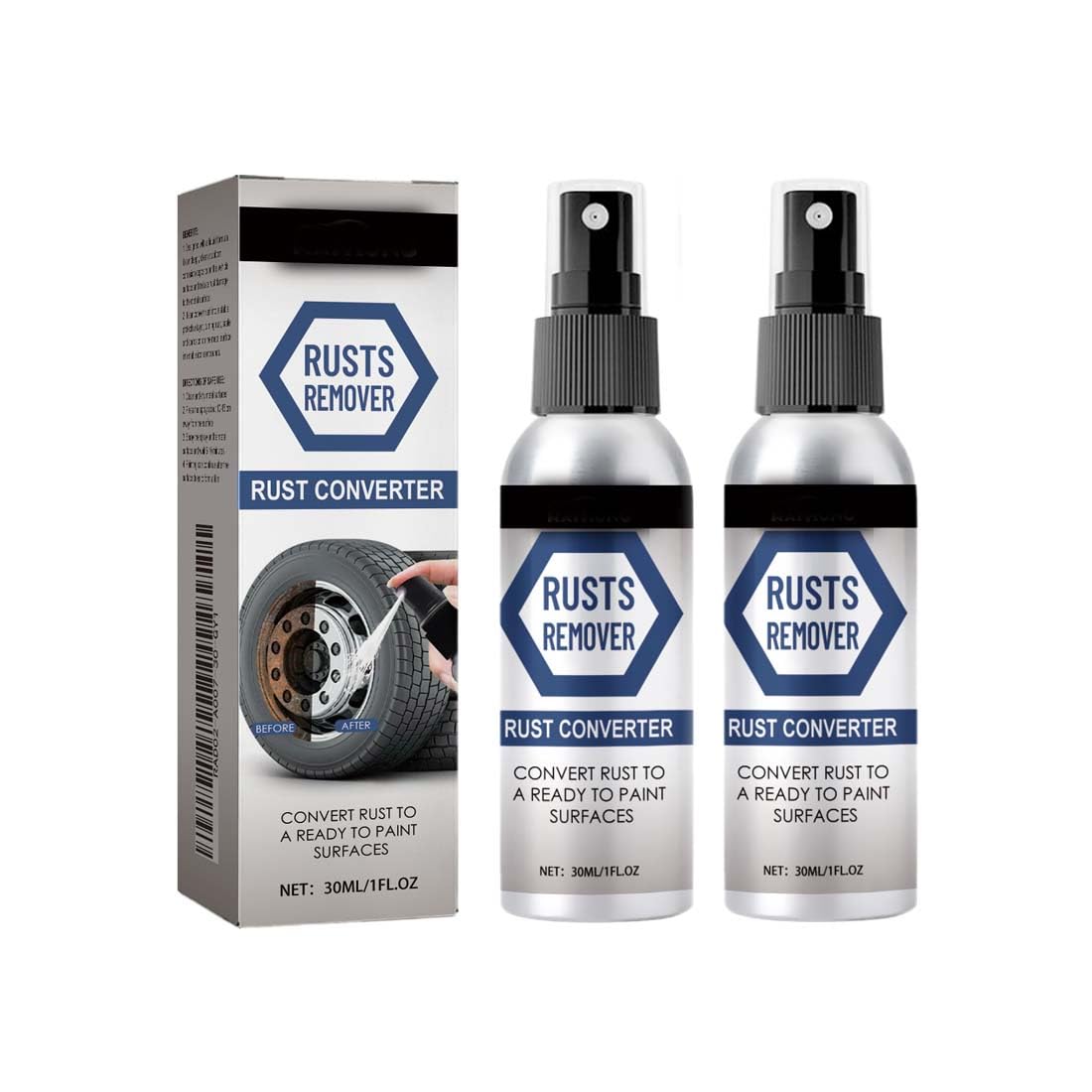 Nexa Rust Remover Spray - Fast-Acting Nexa 2.0 Rust Dissolver for Metal, Rostentferner Sprayer, Rostlöser Spray, Rust Remover Spray, Rost Entfernen,Mehrzweck-Entrostungsreiniger für Metall/Auto (2Stk) Nexa Rust Remover Spray - Fast-Acting Nexa 2.0 Rust Dissolver for Metal, Rostentferner Sprayer, Rostlöser Spray, Rust Remover Spray, Rost Entfernen,Mehrzweck-Entrostungsreiniger für Metall/Auto (2Stk) von Keeplus