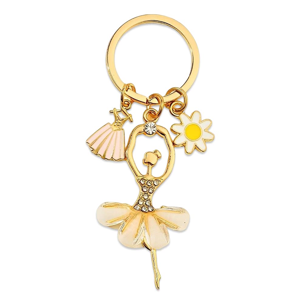 Kefley Ballerina-Schlüsselanhänger für Damen, Mädchen, Ballerina, Geburtstag, Weihnachten, inspirierende Balletttänzerin, Geschenk für Teenager, Mädchen, Ballettaufführung, Geschenk, Gold, Small Kefley Ballerina-Schlüsselanhänger für Damen, Mädchen, Ballerina, Geburtstag, Weihnachten, inspirierende Balletttänzerin, Geschenk für Teenager, Mädchen, Ballettaufführung, Geschenk, Gold, Small von Kefley