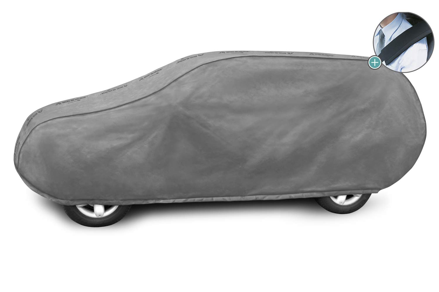Autoplane MG L SUV Vollgarage geeignet für Hyundai Tucson III 2015-2020 atmungsaktiv Schutzplane Autoabdeckplane - obere Membrane wasserdicht + Gurtschoner von Kegel-Blazusiak