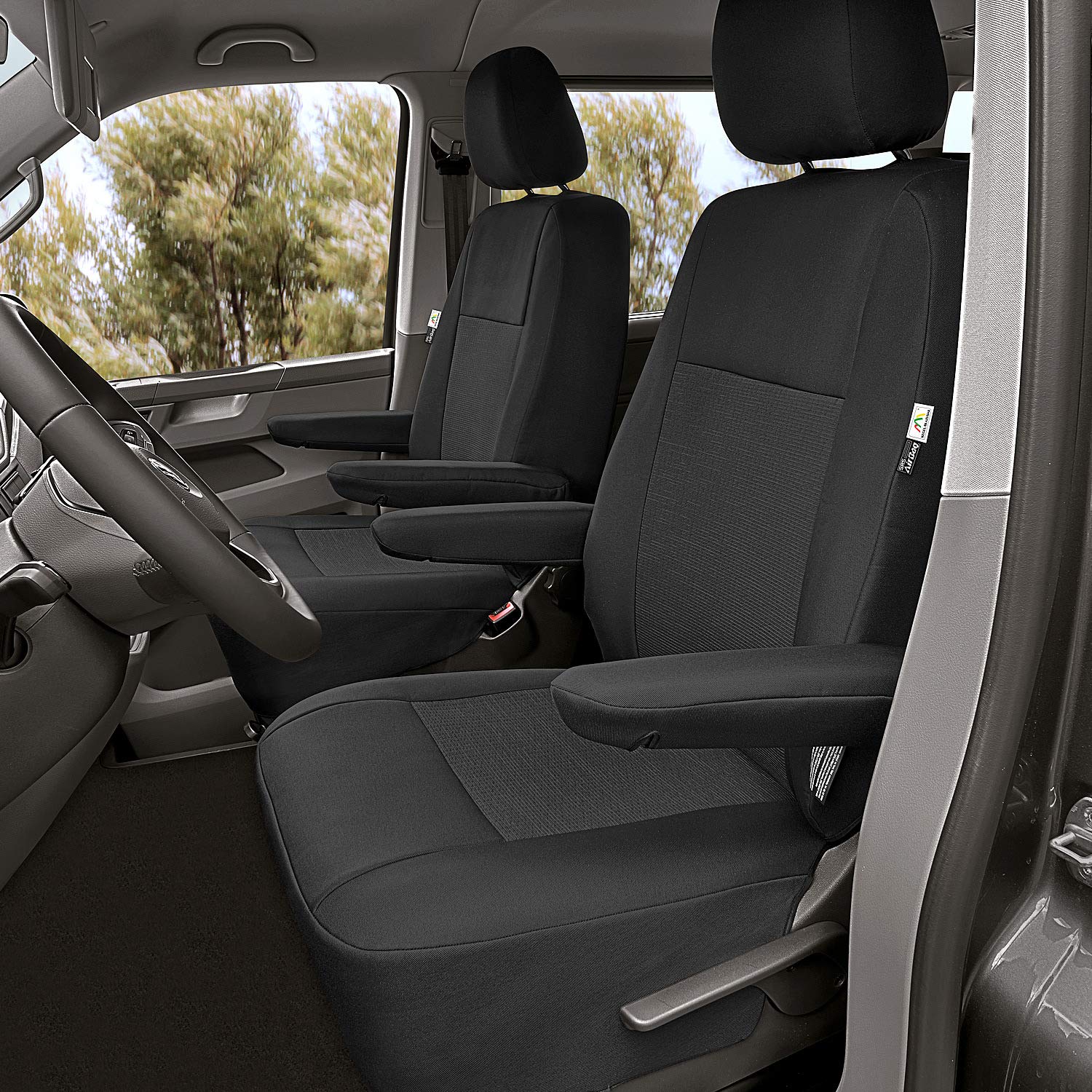 Sitzbezüge passgenau Tailor Made geeignet für Volkswagen T6 Bj. ab 2015 (1+1) ideal angepasst - 2 Sitzer von Kegel-Blazusiak