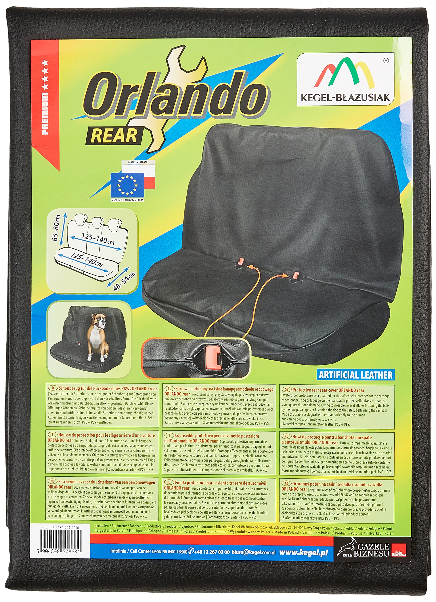 Kegel 5 – 3130 – 244 – 4010 Schutzhülle für Dienstprogramm Orlando Rear, Schwarz von Kegel